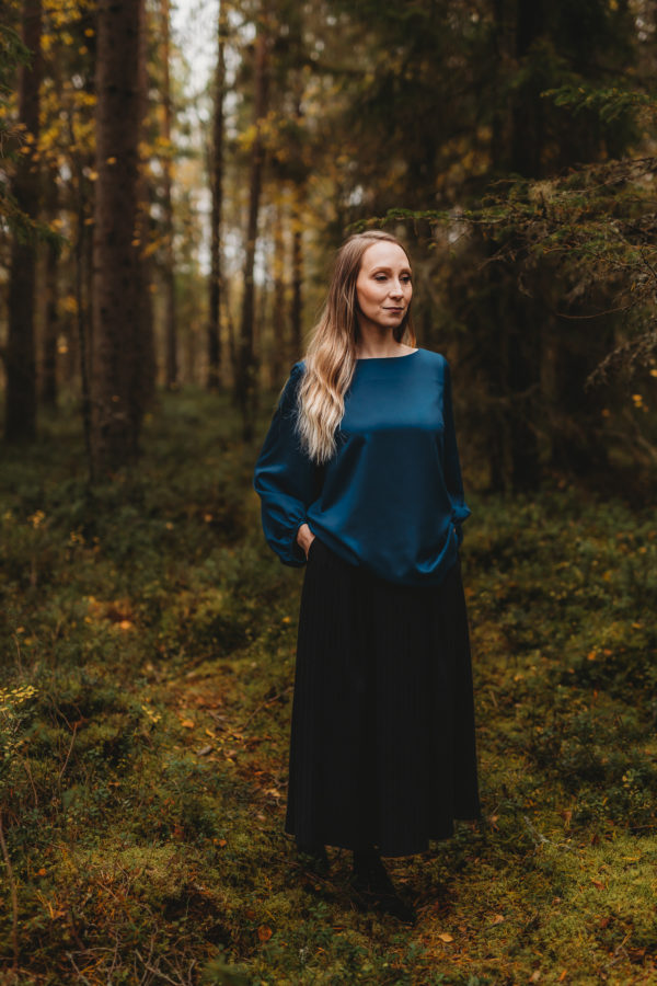 HILLA paita, petroolinsininen